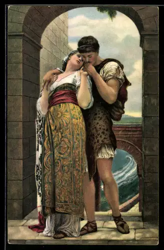 Künstler-AK Stengel & Co. Nr. 29288: Vereint, Liebespaar unter einem Bogen