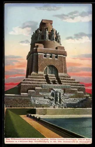 AK Leipzig, Blick auf das Völkerschlachtdenkmal