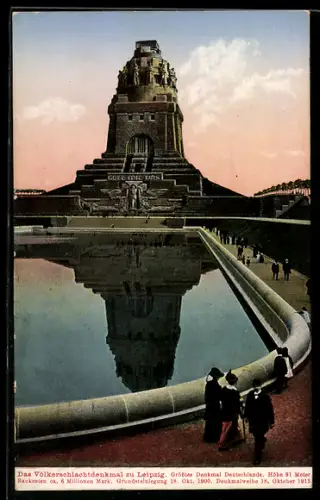 AK Leipzig, Völkerschlachtdenkmal, Grundsteinlegung 1900, Denkmalweihe 1913