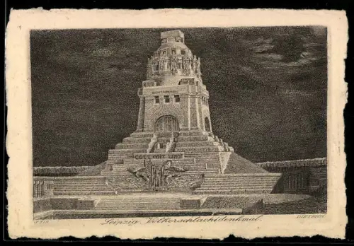 Künstler-AK Leipzig, Völkerschlachtdenkmal