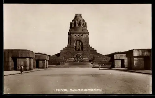 AK Leipzig, Blick auf das Völkerschlachtdenkmal
