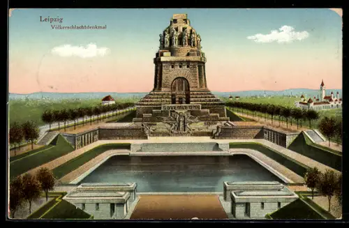 Künstler-AK Leipzig, Völkerschlachtdenkmal