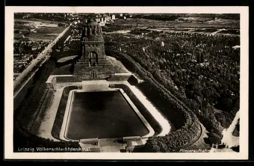 AK Leipzig, Völkerschlachtdenkmal, Luftbild