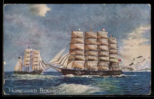 Künstler-AK Raphael Tuck & Sons Nr. 3107: Clippers, Homeward Bound