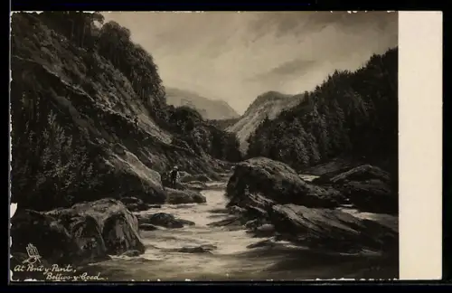 Künstler-AK Raphael Tuck & Sons Nr. 5162: Bertws-y-Coed, At Pont-y-Pant
