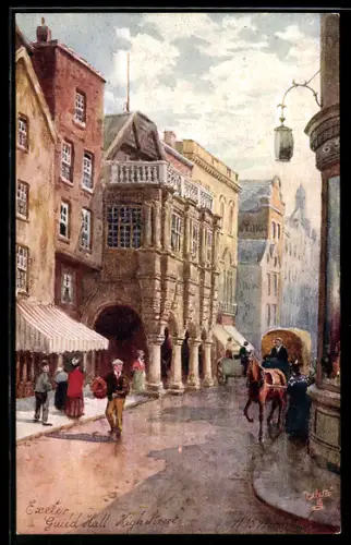 Künstler-AK Raphael Tuck & Sons Nr. 7013: Exeter, The Guildhall