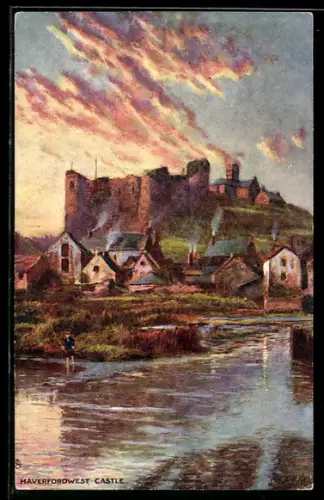 Künstler-AK Haverfordwest, Castle