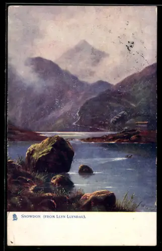 Künstler-AK Raphael Tuck & Sons Nr. 1444: Snowdon, Snowdon from Llyn Llyndau