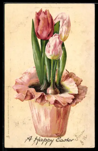 Künstler-AK Raphael Tuck & Sons Nr. 690: Tulips