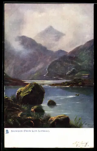 Künstler-AK Raphael Tuck & Sons Nr. 1444: Snowdon, from Llyn Llyndau