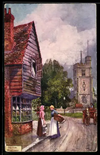 Künstler-AK Raphael Tuck & Sons Nr. 7127: Middlesex, Heston