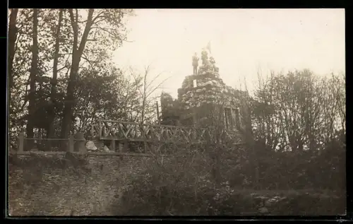 Foto-AK Usingen, Partie im Schlosspark