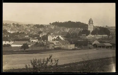 Foto-AK Usingen, Ortsansicht aus der Vogelschau