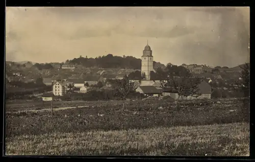 Foto-AK Usingen, Blick auf die Kirche