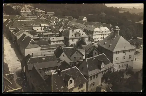 Foto-AK Usingen, Blick über die Dächer
