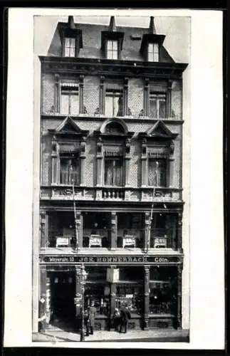 AK Köln, Eisenwarenhandlung Jos. Honnerbach in der Weyerstrasse 10, Aussenansicht