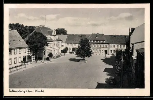 AK Falkenburg, Markt aus der Vogelschau