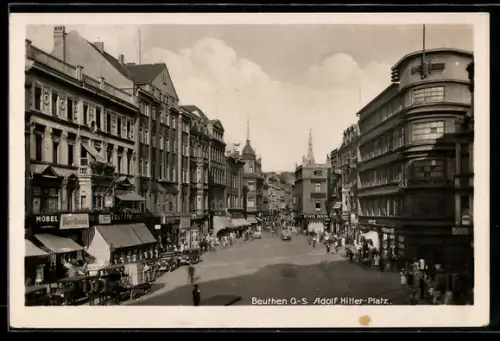 AK Beuthen, Stadtleben auf dem Platz