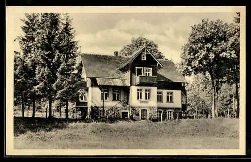AK Ober-Schreiberhau, Haus Weissbachaue, Bes. E. Krause, Aussenansicht