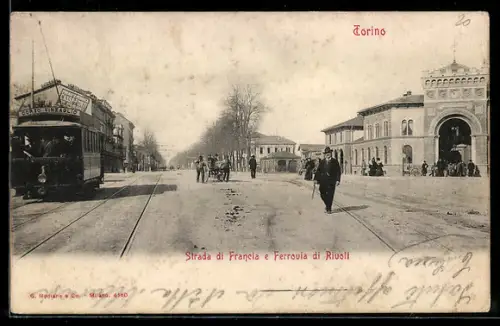 AK Torino, Strada di Francia e Ferrovia di Rivolo, Strassenbahn