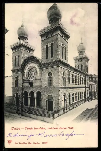 AK Torino, Tempio Israelitico, architetto Enrico Petiti