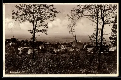 AK Lübbecke i. W., Teilansicht mit Kirche