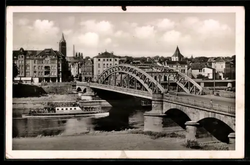 AK Minden, Partie an der Weserbrücke