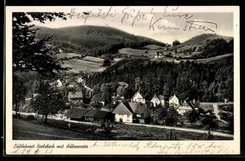 AK Berlebeck, Teilansicht mit Adlerwarte