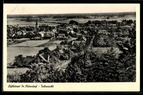 AK Pr. Oldendorf, Teilansicht aus der Vogelschau