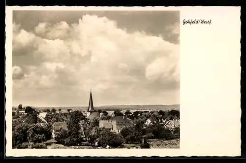 AK Gohfeld /Westf., Teilansicht mit Kirchturm