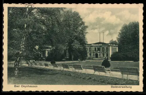 AK Bad Oeynhausen, Badeverwaltung mit Parkanlage