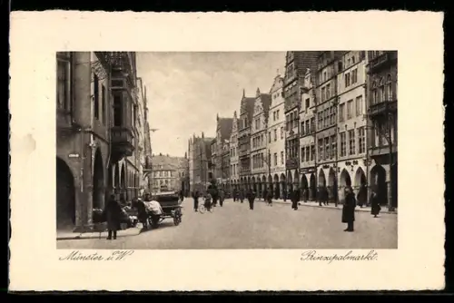 AK Münster i. W., Partie am Prinzipalmarkt