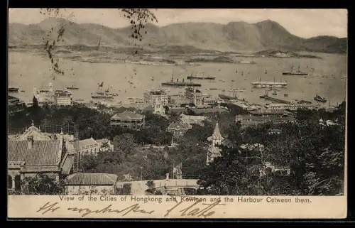 AK Hongkong, Kowloon, View of the Cities and the Harbour Between them