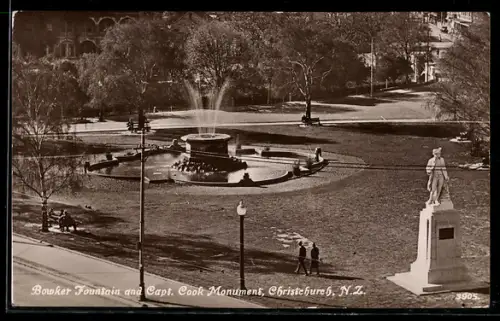 AK Christchurch, Bowker Fountain and Capt. Cook Monument