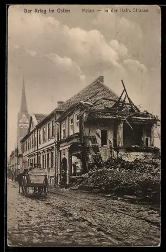 AK Mitau, In der Kath. Strasse