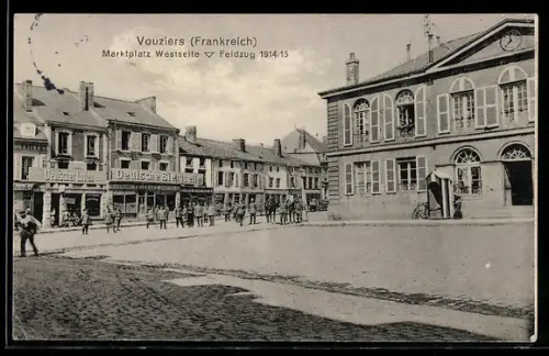 AK Vouziers, Marktplatz Westseite