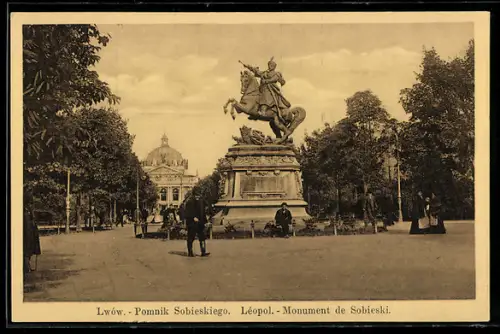AK Lwów, Pomnik Sobieskiego