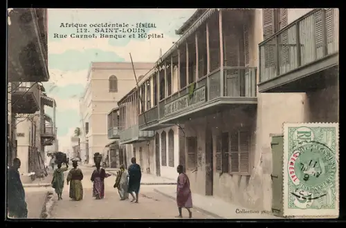 AK Saint-Louis, Rue Carnot, Banque et Hôpital