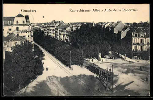 AK Strassburg, Allée de la Robertsau