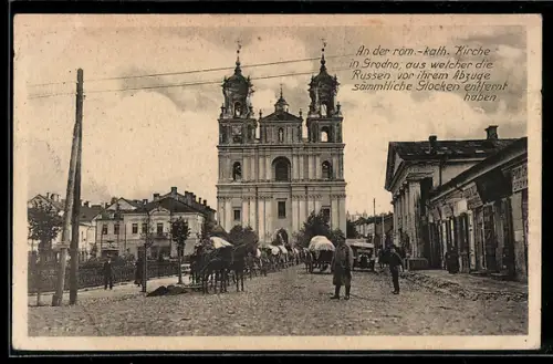 AK Grodno, An der röm.-kath. Kirche