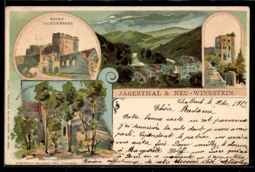 AK Windstein, Ruine Lichtenberg und Wasenburg