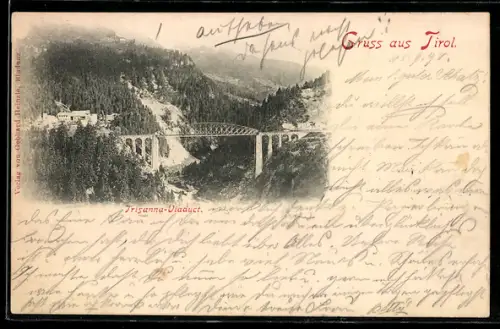 AK Landeck /Tirol, Trisanna-Viaduct