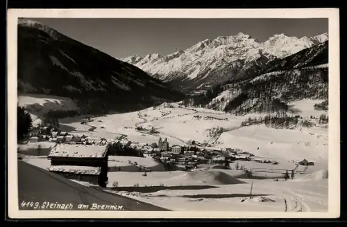AK Steinach am Brenner, Teilansicht im Schnee