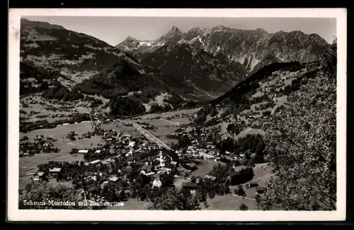 AK Schruns /Montafon, Teilansicht mit Zimbaspitze