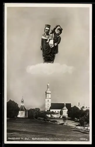 AK Neukirchen hl. Blut, Wallfahrtskirche mit Kapelle und Gnadenbild