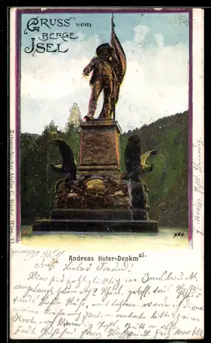 Künstler-AK Innsbruck, Andreas Hofer-Denkmal am Berge Isel
