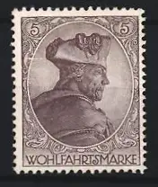 Reklamemarke Wohlfahrtsmarke, Friedrich der Grosse im Profil
