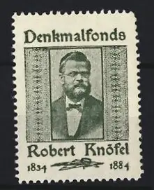 Reklamemarke Denkmalfonds, Portrait von Politiker Robert Knöfel