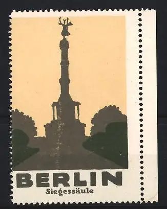 Reklamemarke Berlin, Siegessäule, Silhouette der Siegessäule