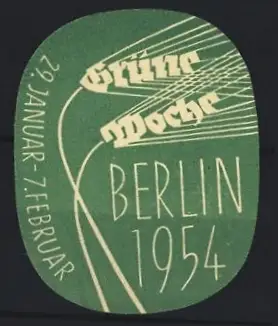 Reklamemarke Berlin, Grüne Woche 1954, Getreidehalme
